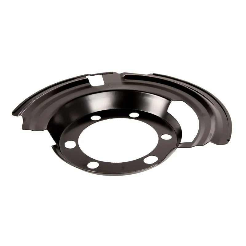 Omix Dust Shield Brake Front Left- 84-06 Jeep models - Side View