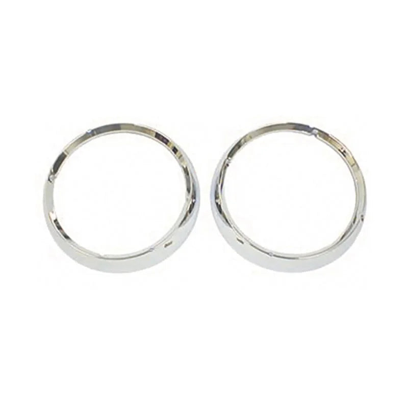 Omix Headlight Bezel Set Chrome 72-86 Jeep CJ Models - Side View