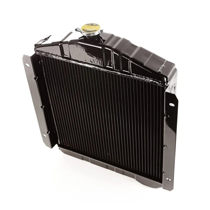 Omix Radiator 2 Row 134 Cubic Inch 55-71 Jeep CJ - Installation View
