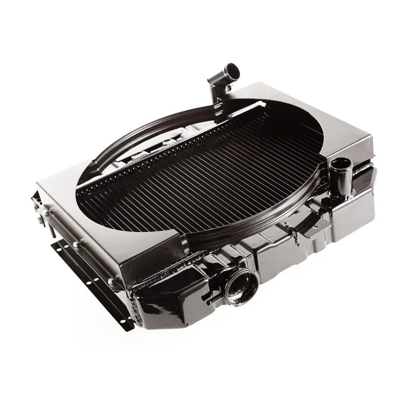 Omix Radiator w/ Fan Shroud 2 Row- 41-52 Willys Models - Installation View