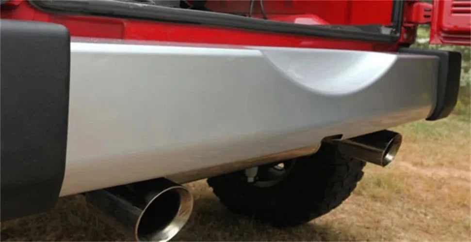 Omix Rear Bumper Applique Silver 07-18 Jeep Wrangler - Side View
