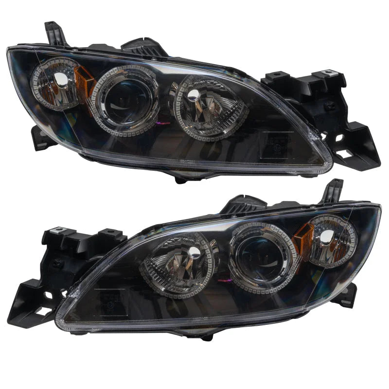 Oracle 04-09 Mazda 3 SMD HL - 4DR - Halogen Style - White - Installation View