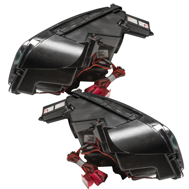 Oracle 05-10 Dodge Charger SMD HL (Non-HID) - Triple Halo - ColorSHIFT w/o Controller - Back View