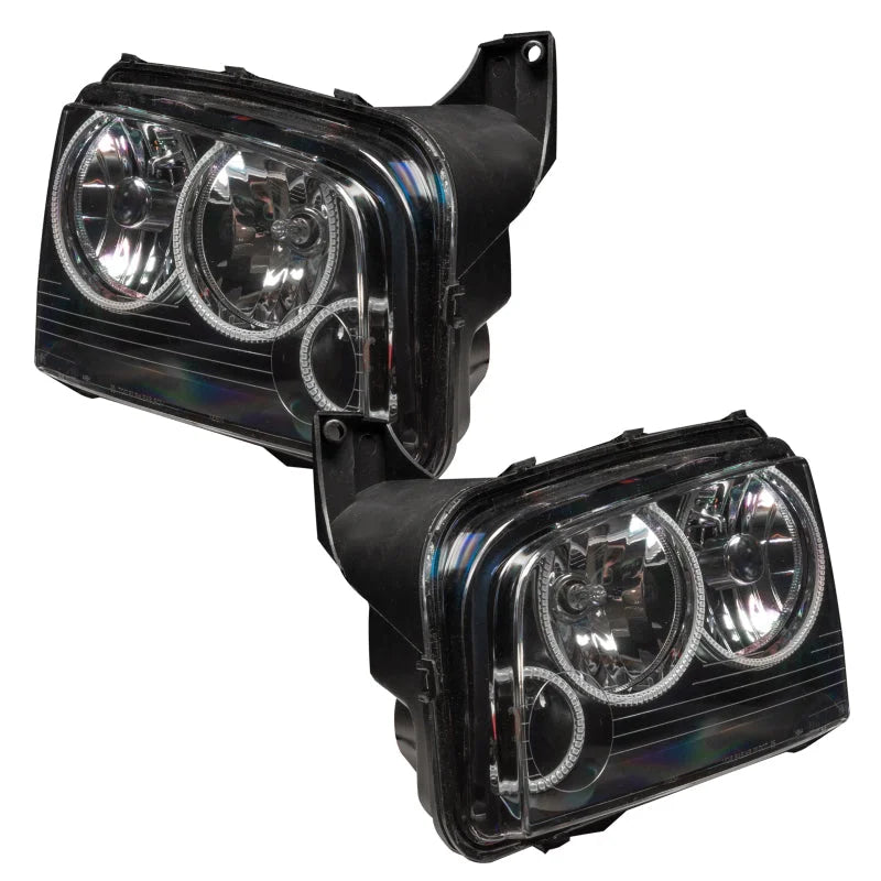 Oracle 05-10 Dodge Charger SMD HL (Non-HID) - Triple Halo - ColorSHIFT w/o Controller - Installation View