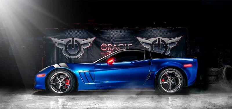 Oracle 05-13 Chevrolet Corvette C6 Concept Sidemarker Set - Clear - No Paint - Back View