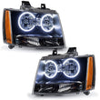 Load image into Gallery viewer, Oracle 07-13 Chevrolet Avalanche Pre-Assembled SMD Headlights - White - Main Product View