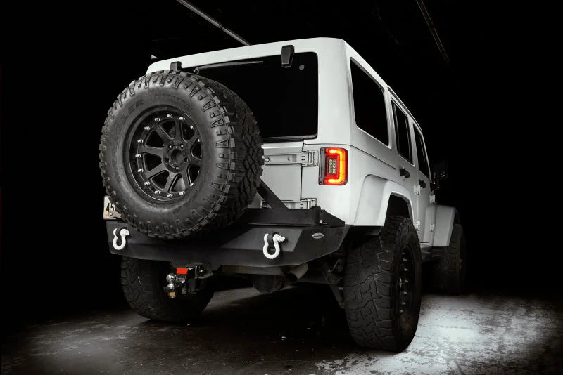 Oracle 07-17 Jeep Wrangler JK Flush Mount LED Tail Lights - Tinted - Installation View