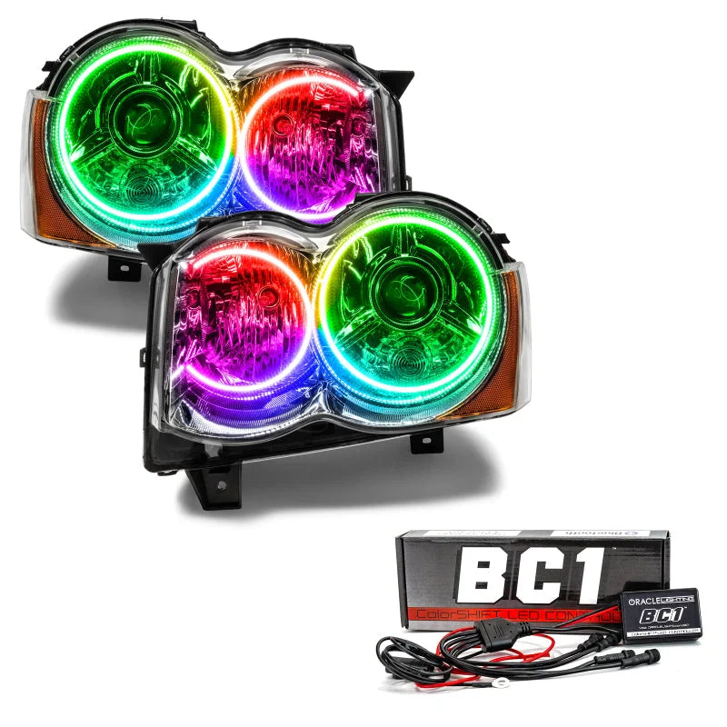 Oracle 08-10 Jeep Grand Cherokee SMD HL - HID - ColorSHIFT w/ BC1 Controller - Main Product View