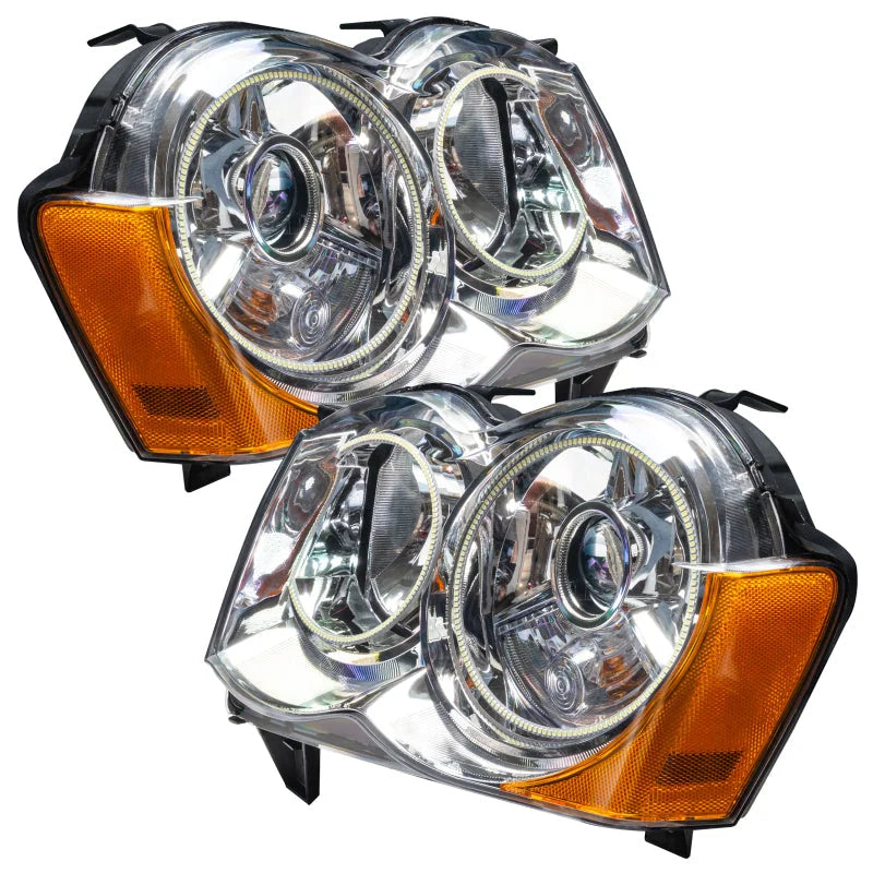 Oracle 08-10 Jeep Grand Cherokee SMD HL - HID - ColorSHIFT w/ BC1 Controller - Back View