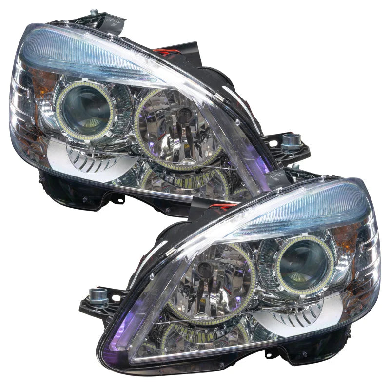 Oracle 08-11 Mercedes Benz C-Class Pre-Assembled Headlights Chrome Housing w/o Controller - Back View