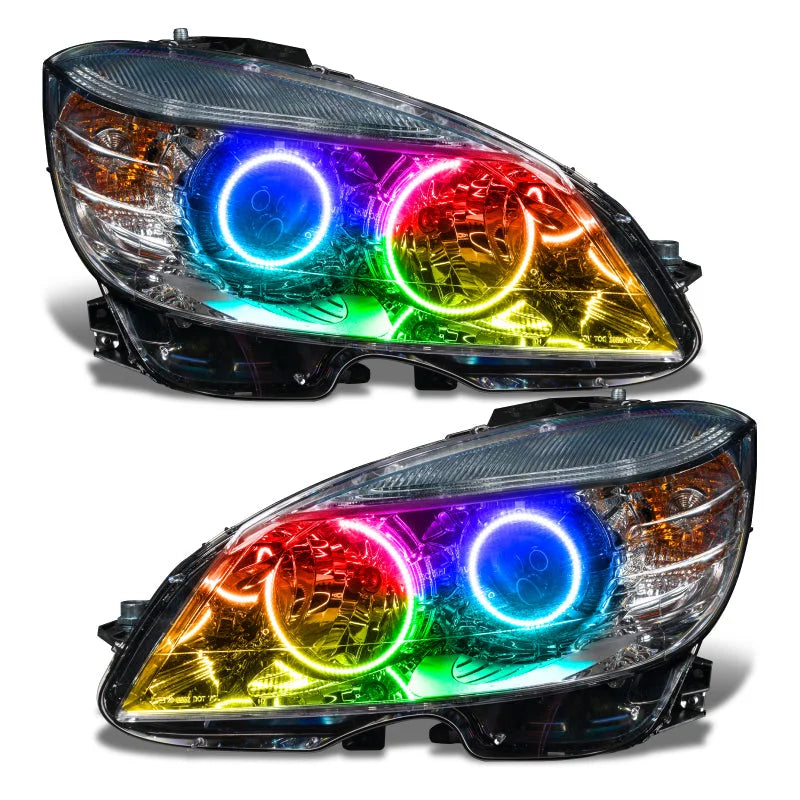 Oracle 08-11 Mercedes Benz C-Class Pre-Assembled Headlights Chrome Housing w/o Controller - Additional View 5