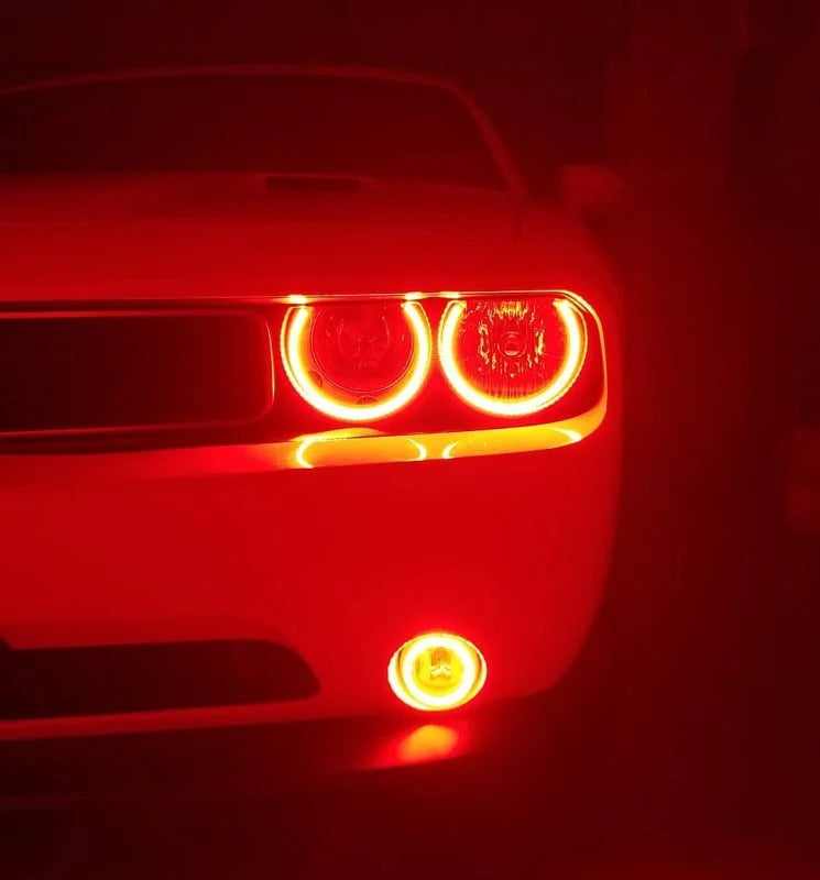 Oracle 08-14 Dodge Challenger Dynamic Surface Mount Headlight Halo Kit - - Dynamic - Installation View