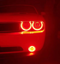 Load image into Gallery viewer, Oracle 08-14 Dodge Challenger Dynamic Surface Mount Headlight Halo Kit - - Dynamic - Installation View