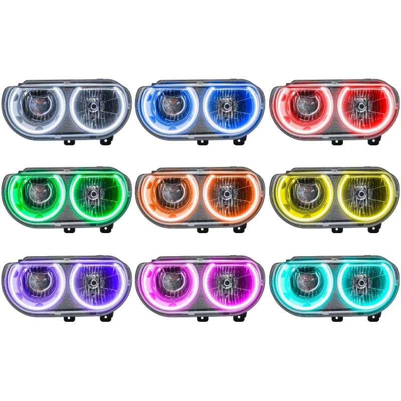 Oracle 08-14 Dodge Challenger SMD HL (Non-HID) - ColorSHIFT w/o Controller - Additional View 5