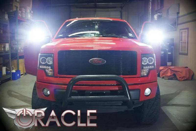Oracle 09-14 Ford F150/Raptor Off-Road Mirrors - 6000K - Installation View