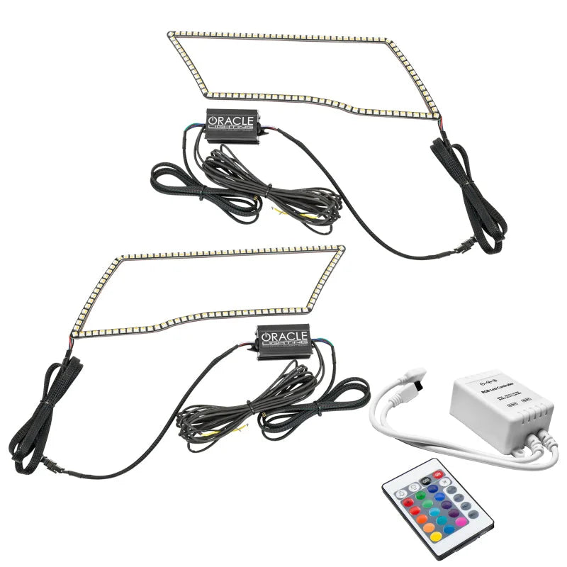 Oracle 09-18 Dodge Ram RGB+A + Switchback Quad Headlight Halo Kit w/ Simple Controller - Main Product View