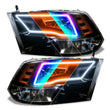 Load image into Gallery viewer, Oracle 09-18 Dodge Ram Switchback Quad Headlight Halo Kit - RGB+A + w/o Controller - Back View