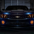 Load image into Gallery viewer, Oracle 10-13 Chevrolet Camaro LED Fog Halo Kit - Amber - Side View