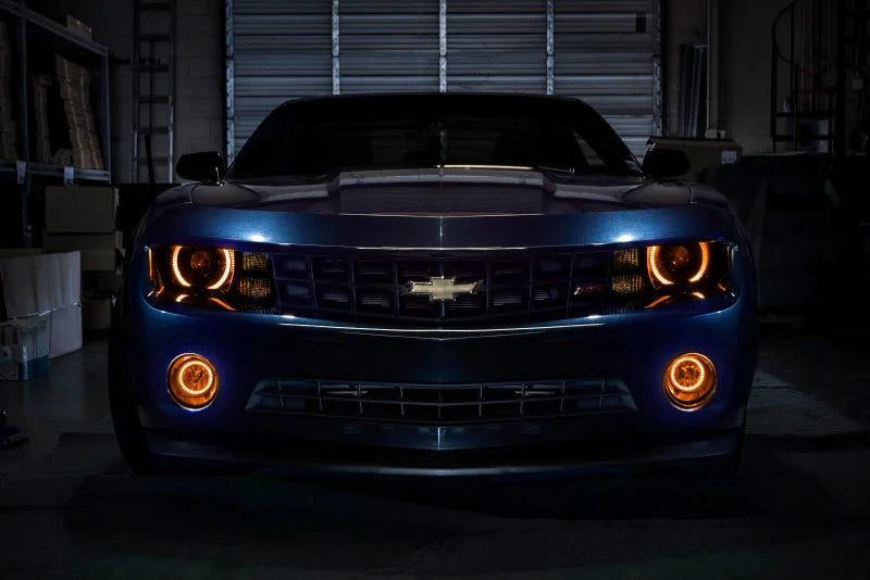 Oracle 10-13 Chevrolet Camaro LED Fog Halo Kit - Amber - Side View