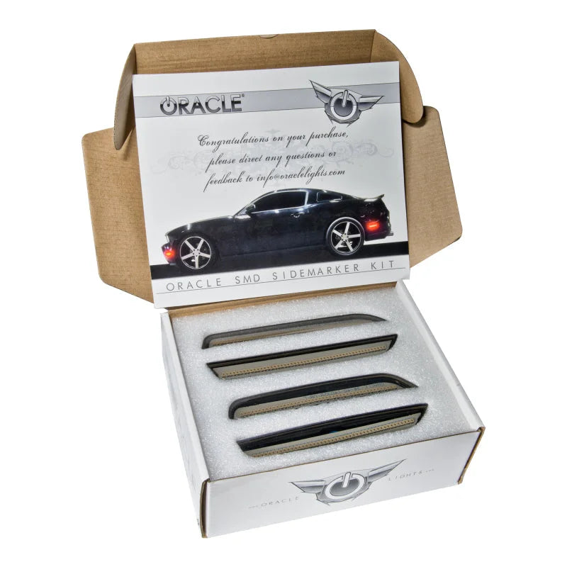 Oracle 10-14 Ford Mustang Concept Sidemarker Set - Tinted - No Paint - Installation View