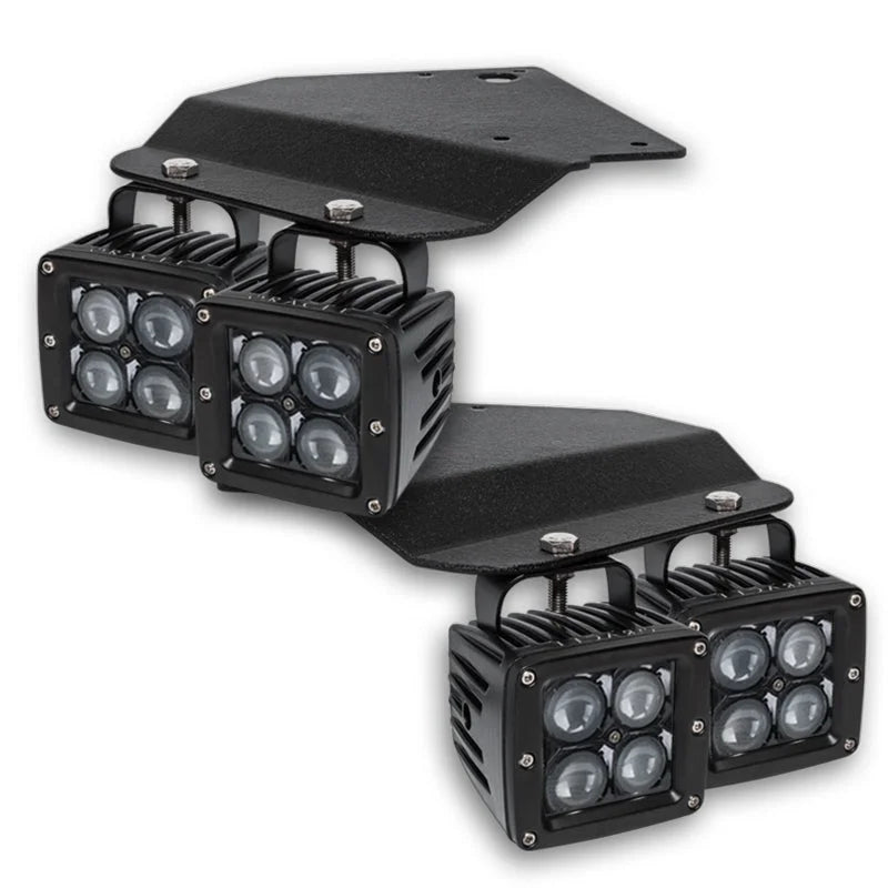 Oracle 10-14 Ford Raptor Fog Light Replacement Brackets/Lights - Back View