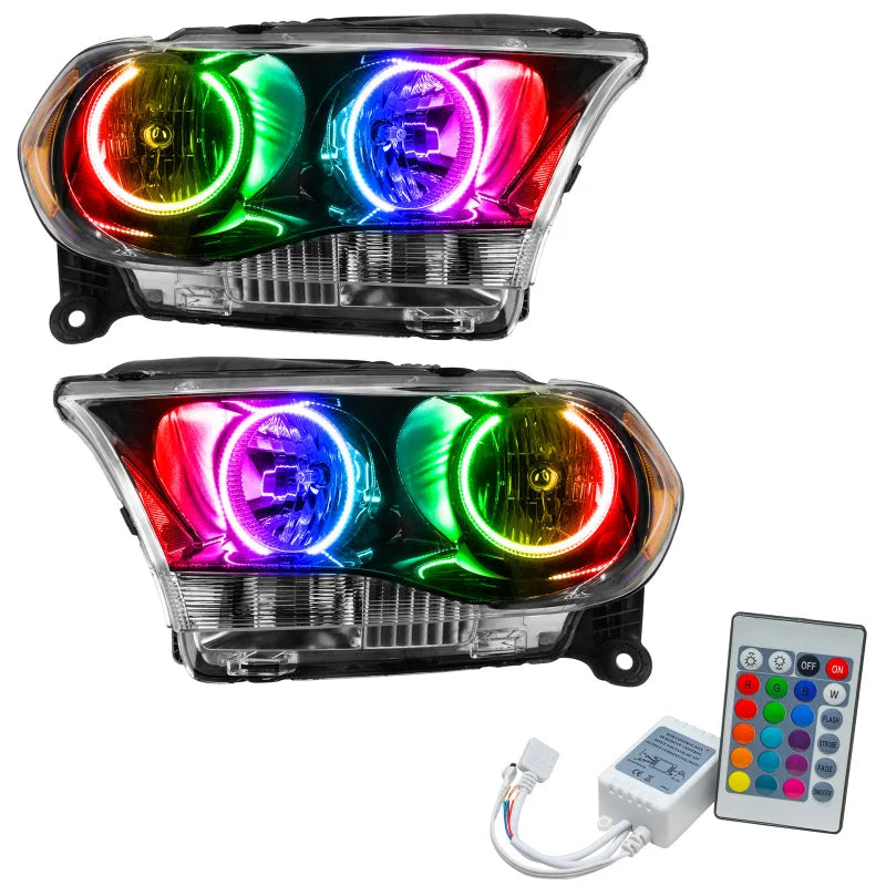Oracle 11-13 Dodge Durango SMD HL Halogen - Black - ColorSHIFT w/ Simple Controller - Main Product View