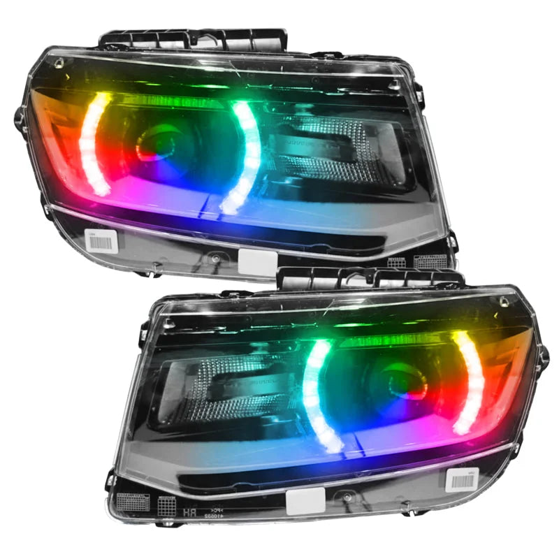 Oracle 14-15 Chevy Camaro RS Headlight DRL Upgrade Kit - ColorSHIFT w/o Controller - Side View