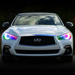 Load image into Gallery viewer, Oracle 14-21 Infiniti Q50 RGB+W Headlight Halo Upgrade Kit - ColorSHIFT 2 - Side View