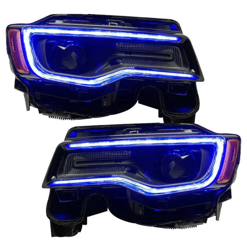 Oracle 1421 Jeep Grand Cherokee Dynamic Headlight DRL Upgrade Kit  ColorSHIFT Dynamic - Side View
