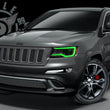Load image into Gallery viewer, Oracle 1421 Jeep Grand Cherokee Dynamic Headlight DRL Upgrade Kit  ColorSHIFT Dynamic - Installation View