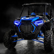 Load image into Gallery viewer, Oracle 1421 Polaris RZR 900/1000 Turbo Dynamic RGB+A Seq Turn Signal Headlight Halo Kit - Side View