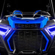 Load image into Gallery viewer, Oracle 1421 Polaris RZR 900/1000 Turbo Dynamic RGB+A Seq Turn Signal Headlight Halo Kit - Installation View