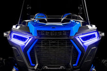 Load image into Gallery viewer, Oracle 1421 Polaris RZR 900/1000 Turbo Dynamic RGB+A Seq Turn Signal Headlight Halo Kit - Installation View