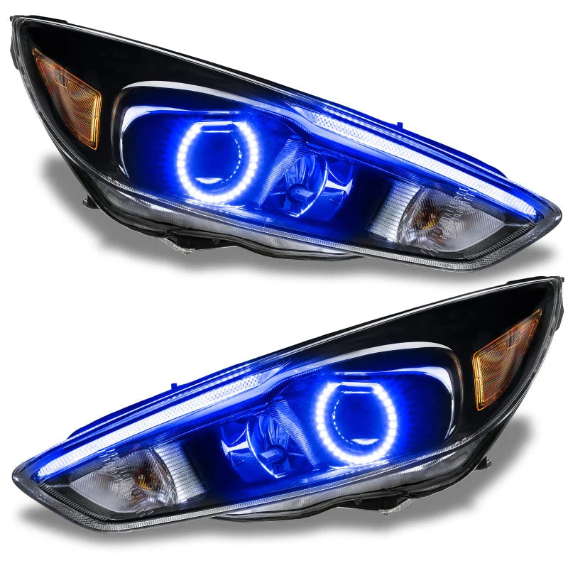 Oracle 15-17 Ford Focus RS/ST DRL Upgrade w/ Halo Kit - ColorSHIFT w/ Simple Controller - Side View