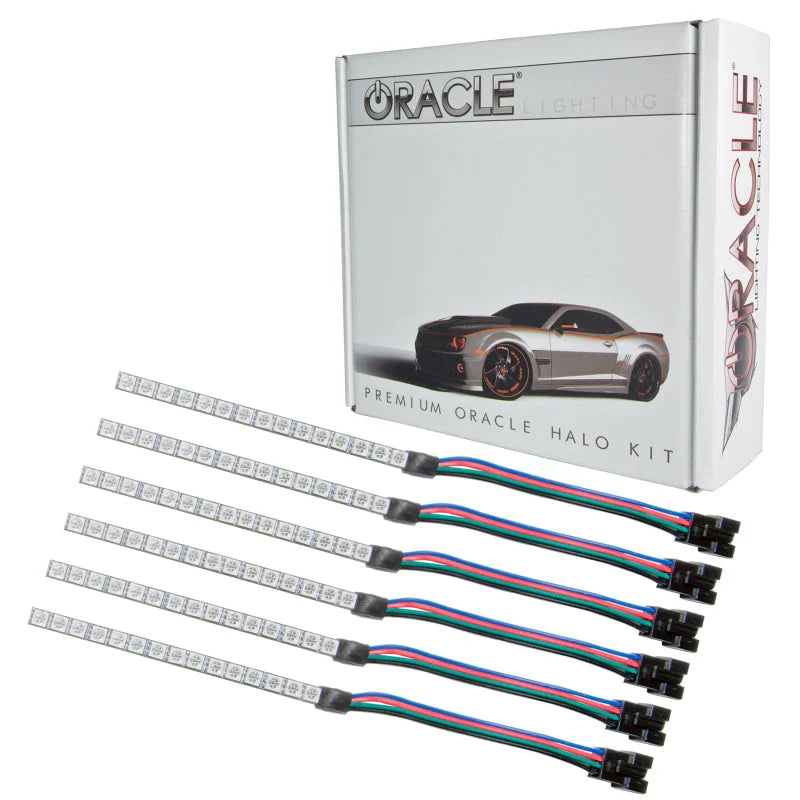 Oracle 15-17 Ford Mustang V6/GT/Shelby DRL Upgrade w/ Halo Kit - ColorSHIFT - Side View