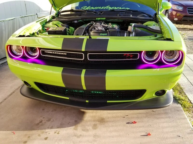 Oracle 15-21 Dodge Challenger Dynamic Surface Mount Headlight Halo Kit - - Dynamic - Side View