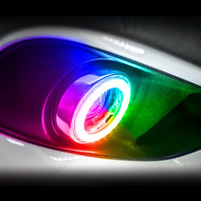 Load image into Gallery viewer, Oracle 15-21 Dodge Challenger Waterproof LED Fog Light Halo Kit - ColorSHIFT - Side View