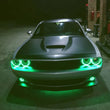 Load image into Gallery viewer, Oracle 15-21 Dodge Challenger Waterproof LED Fog Light Halo Kit - ColorSHIFT - Back View