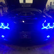 Load image into Gallery viewer, Oracle 15-21 Dodge Challenger Waterproof LED Fog Light Halo Kit - ColorSHIFT - Installation View