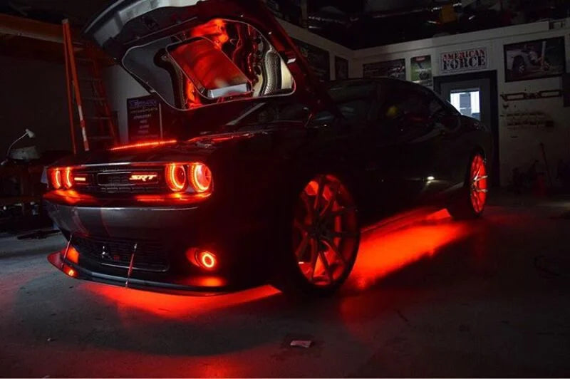 Oracle 15-21 Dodge Challenger Waterproof LED Fog Light Halo Kit - ColorSHIFT - Additional View 7