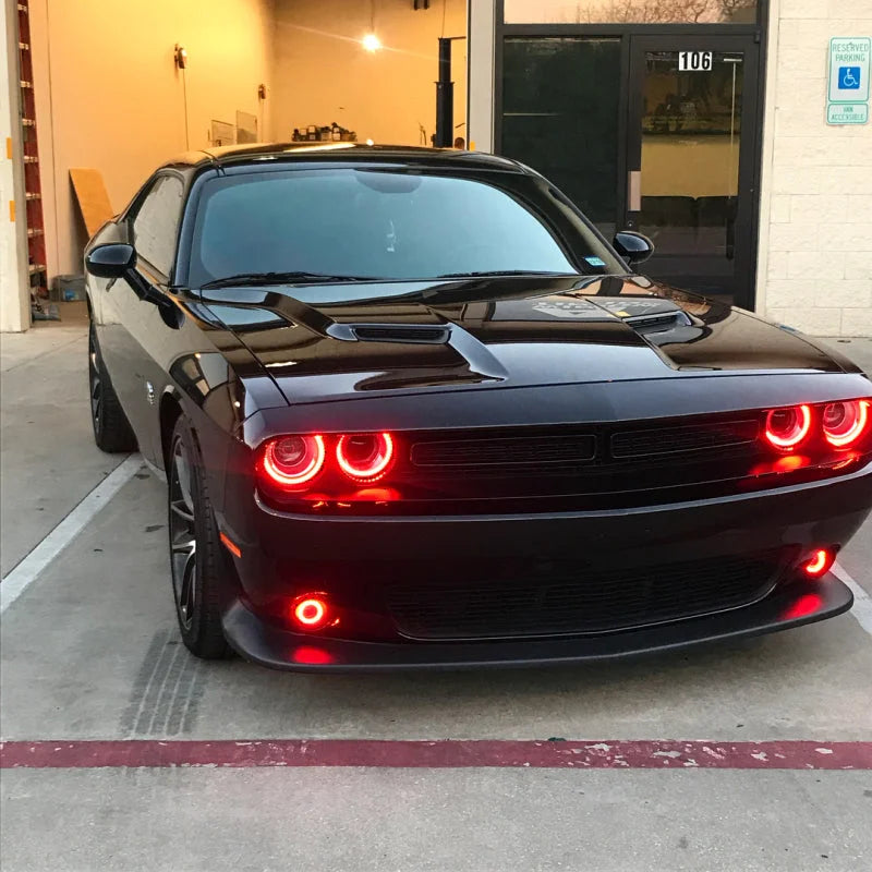 Oracle 15-21 Dodge Challenger Waterproof LED Fog Light Halo Kit - ColorSHIFT - Additional View 8