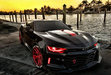 Load image into Gallery viewer, Oracle 16-18 Chevrolet Camaro Backlit Fog Light DRL Upgrade Kit - ColorSHIFT - Side View