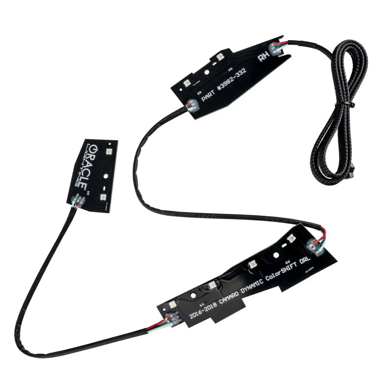 Oracle 16-18 Chevy Camaro Dynamic Headlight DRL Upgrade Kit - ColorSHIFT - Dynamic - Back View