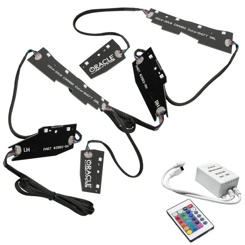 Oracle 16-18 Chevy Camaro RGB+W Headlight DRL Kit - ColorSHIFT w/ Simple Controller - Main Product View