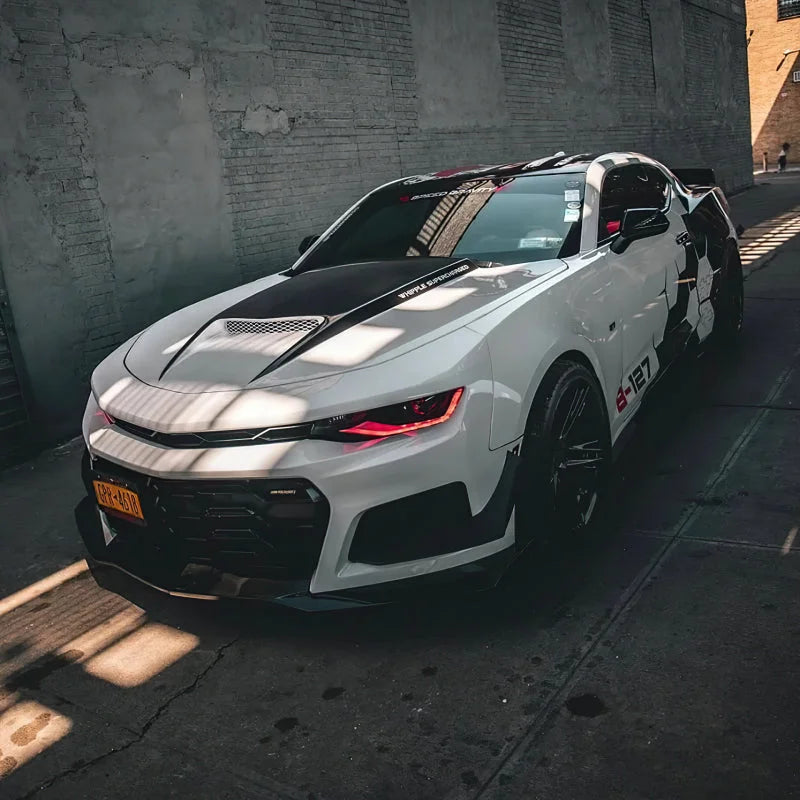Oracle 16-18 Chevy Camaro RGB+W Headlight DRL Upgrade Kit - ColorSHIFT w/ 2.0 Controller - Installation View