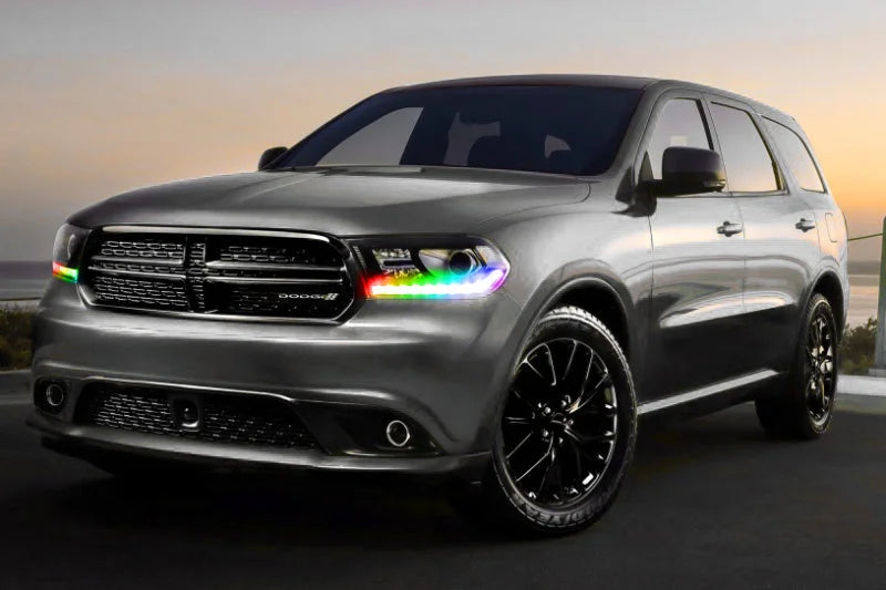 Oracle 16-20 Dodge Durango Dynamic RGB Headlight DRL Upgrade Kit - ColorSHIFT - Dynamic - Back View