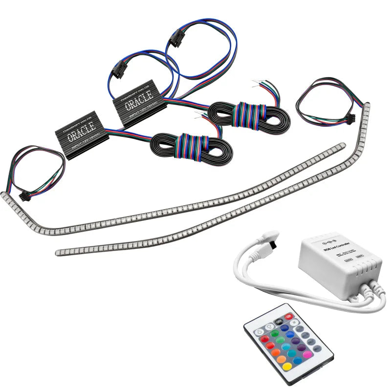 Oracle 16-21 Chevy Camaro Surface Mount DRL Modules - ColorSHIFT w/ Simple Controller - Main Product View