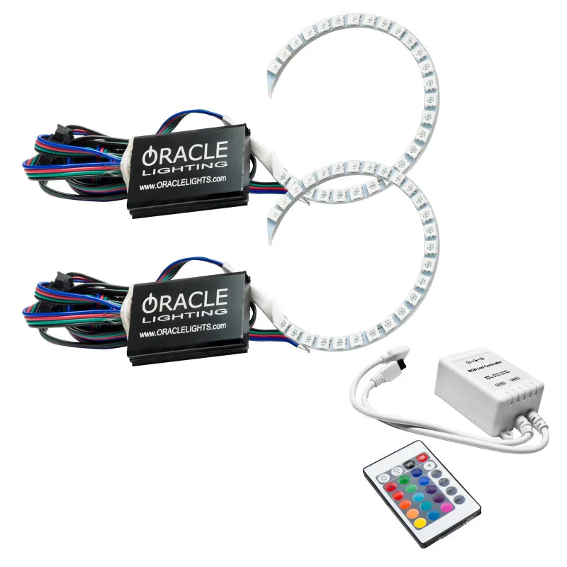 Oracle 18-21 Ford Mustang LED Headlight Halo Kit - ColorSHIFT w/ Simple Controller - Main Product View