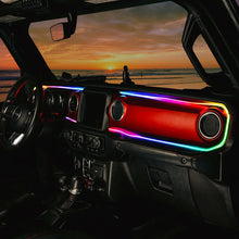 Load image into Gallery viewer, Oracle 18-23 Jeep Wrangler JL/Gladiator JT Dynamic ColorSHIFT LED Interior Dash Board Kit - Back View