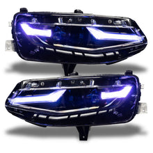 Load image into Gallery viewer, Oracle 19-21 Chevy Camaro LS/LT RGB+A Headlight DRL Kit - w/ Simple Controller - Installation View